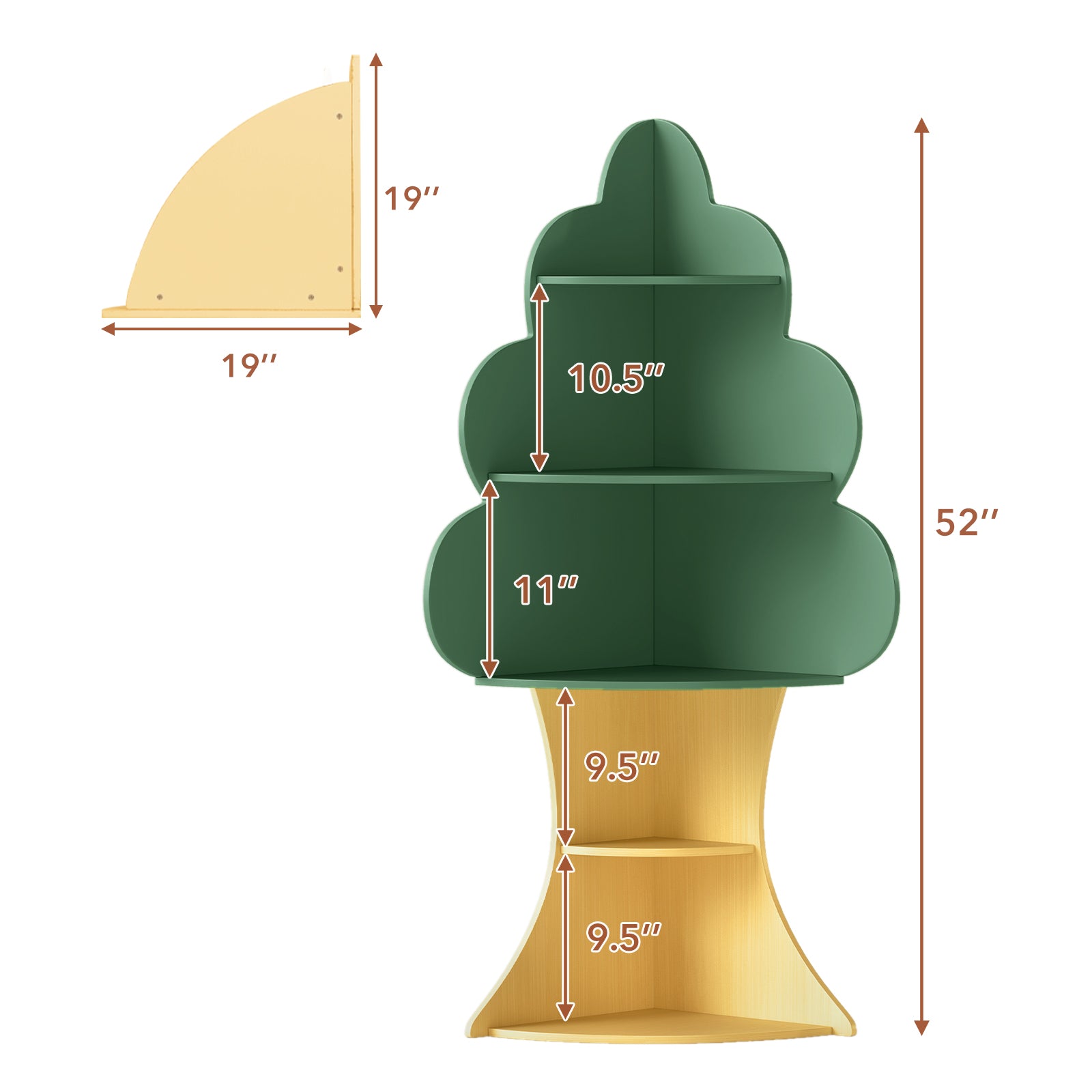 5-Tier Children Book Display Rack with Anti-toppling System, Green Kids Storage at Gallery Canada