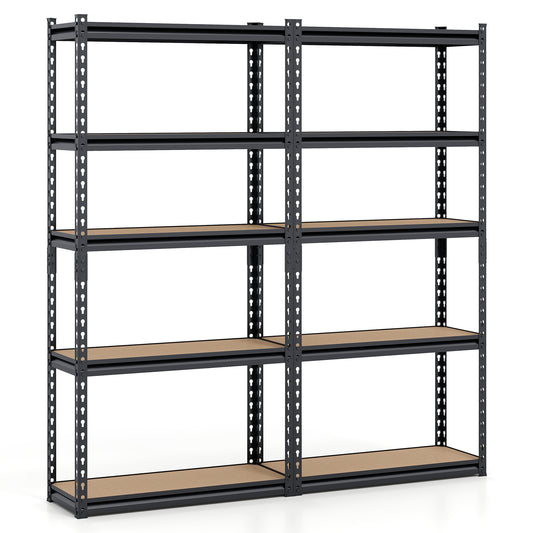 5-Tier Garage Shelving Unit, 2200 LBS Heavy Duty Metal Storage Shelves, Black Garages Black at Gallery Canada