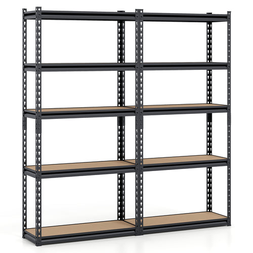 5-Tier Garage Shelving Unit, 2200 LBS Heavy Duty Metal Storage Shelves, Black