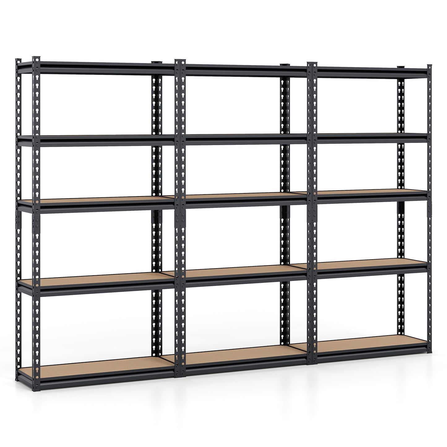 5-Tier Garage Shelving Unit, 2200 LBS Heavy Duty Metal Storage, Black Garages Black at Gallery Canada
