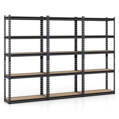 5-Tier Garage Shelving Unit, 2200 LBS Heavy Duty Metal Storage, Black Garages Black at Gallery Canada