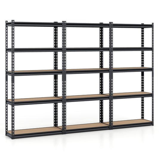 5-Tier Garage Shelving Unit, 2200 LBS Heavy Duty Metal Storage, Black Garages Black at Gallery Canada