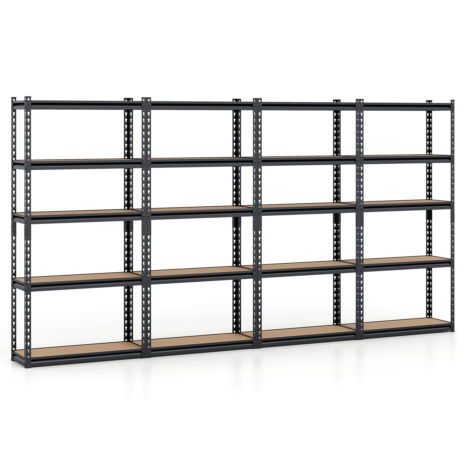 5-Tier Garage Shelving Unit, 2200 Lbs Heavy Duty, Set Of 4, Black Garages Black at Gallery Canada