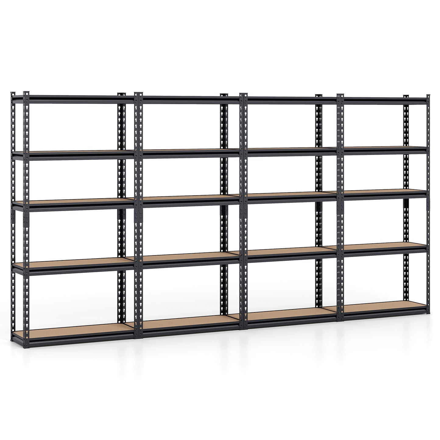 5-Tier Garage Shelving Unit, 2200 Lbs Heavy Duty, Set Of 4, Black Garages Black at Gallery Canada