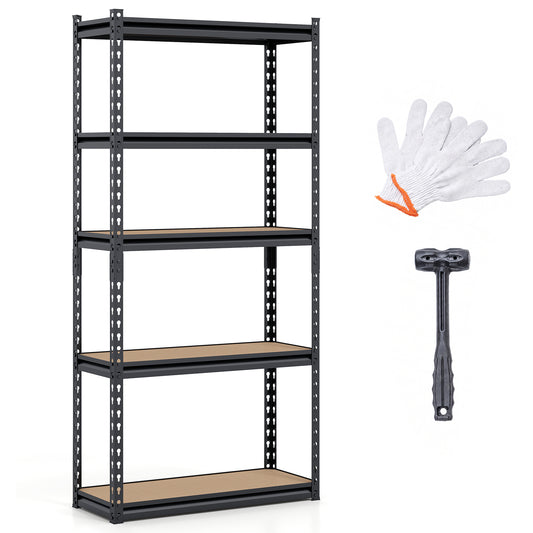 5-Tier Garage Shelving Unit, 2200 LBS Heavy Duty, Black Garages Black at Gallery Canada
