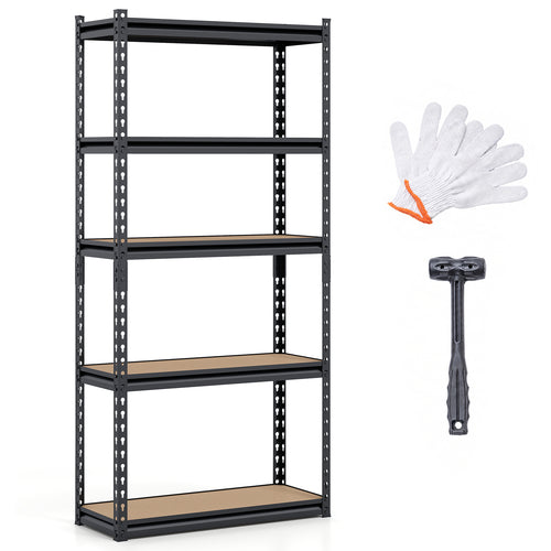 5-Tier Garage Shelving Unit, 2200 LBS Heavy Duty, Black