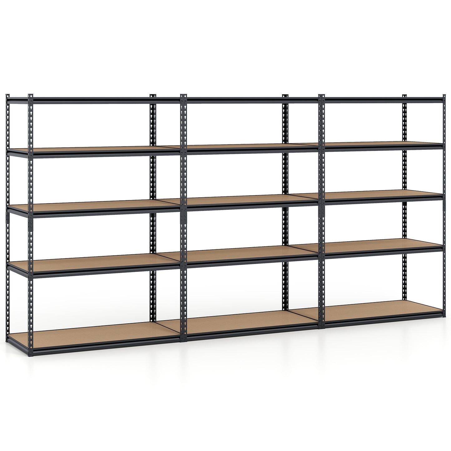 5-Tier Garage Shelving Unit, 2200 LBS Heavy Duty, Adjustable Utility Rack, Set of 3 Garages Options at Gallery Canada