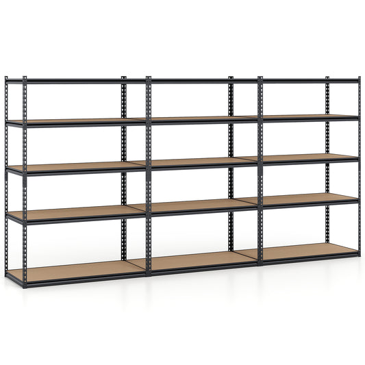 5-Tier Garage Shelving Unit, 2200 LBS Heavy Duty, Adjustable Utility Rack, Set of 3 Garages Options at Gallery Canada