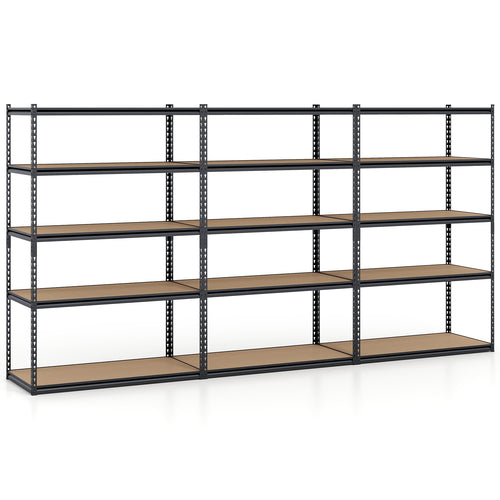 5-Tier Garage Shelving Unit, 2200 LBS Heavy Duty, Adjustable Utility Rack, Set of 3