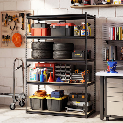 5-Tier Garage Shelving Unit, 2200 LBS Heavy Duty, Adjustable Utility Rack, Set of 4