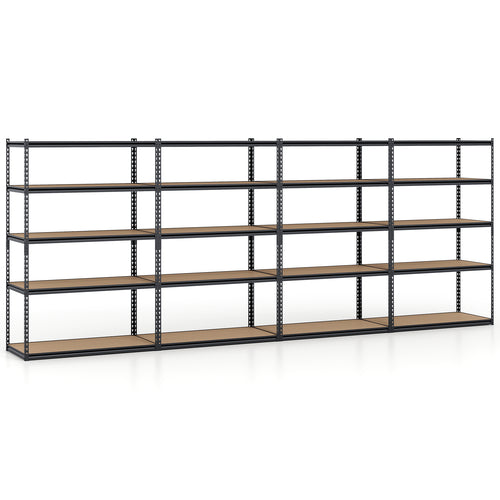 5-Tier Garage Shelving Unit, 2200 LBS Heavy Duty, Adjustable Utility Rack, Set of 4