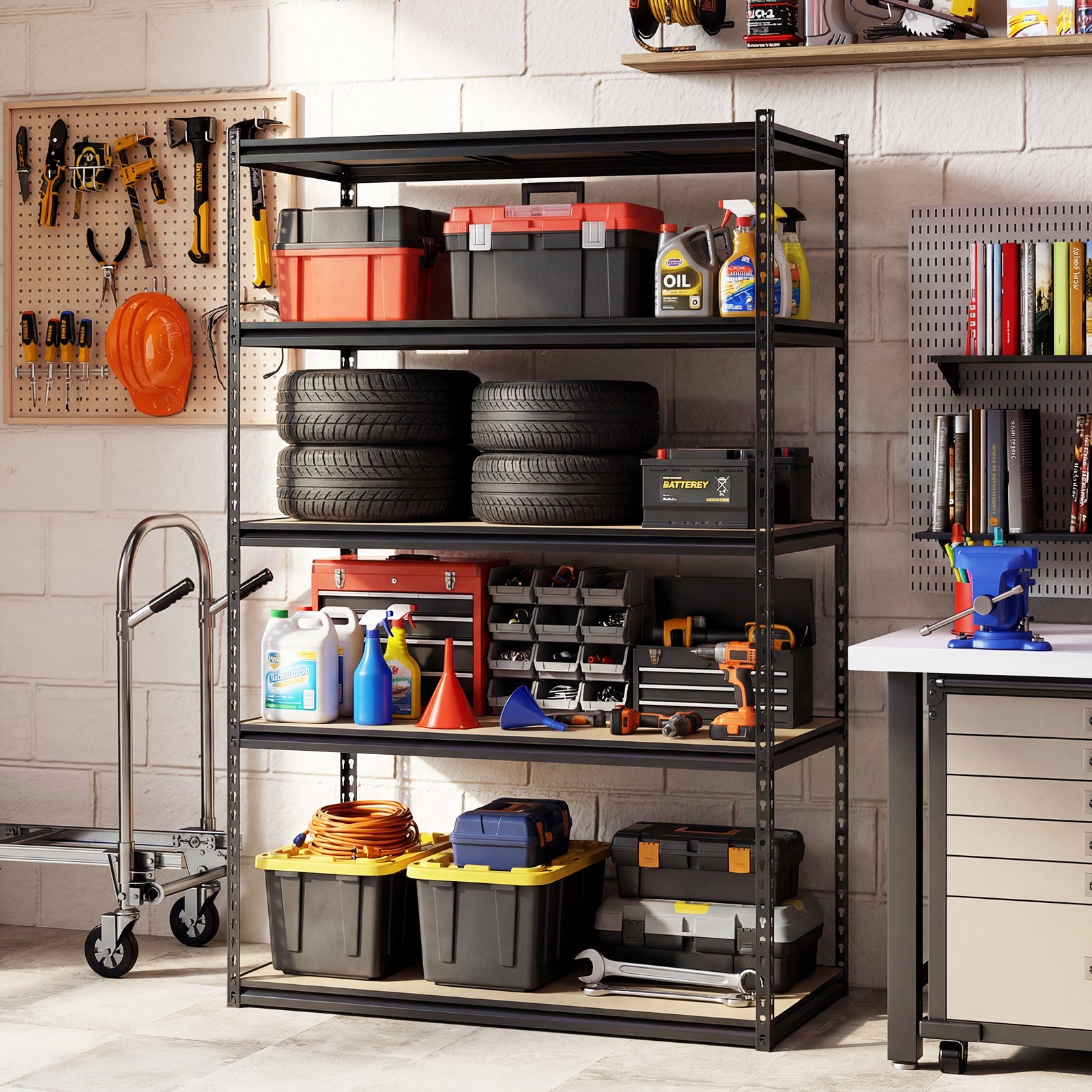5-Tier Garage Shelving, 2200 LBS Heavy Duty Adjustable Utility Rack Garages at Gallery Canada