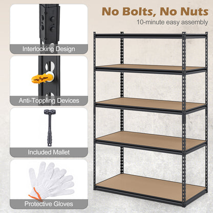 5-Tier Garage Shelving, 2200 LBS Heavy Duty Adjustable Utility Rack Garages at Gallery Canada