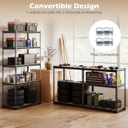 5-Tier Garage Shelving Unit, 2200 LBS, Adjustable Metal Storage Rack, Set of 2 Garages at Gallery Canada