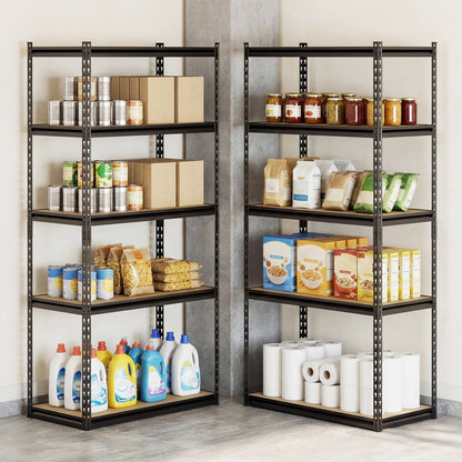 5-Tier Garage Shelving Unit, 2200 LBS, Adjustable Metal Storage Rack, Set of 2 Garages at Gallery Canada