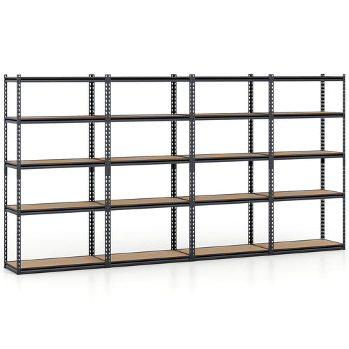 5-Tier Garage Shelving, 2200 LBS Metal Storage Rack, Set of 4