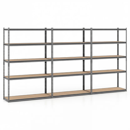 5-Tier Garage Shelving, 2200 Lbs Capacity, Adjustable Metal Rack Garages Gray at Gallery Canada