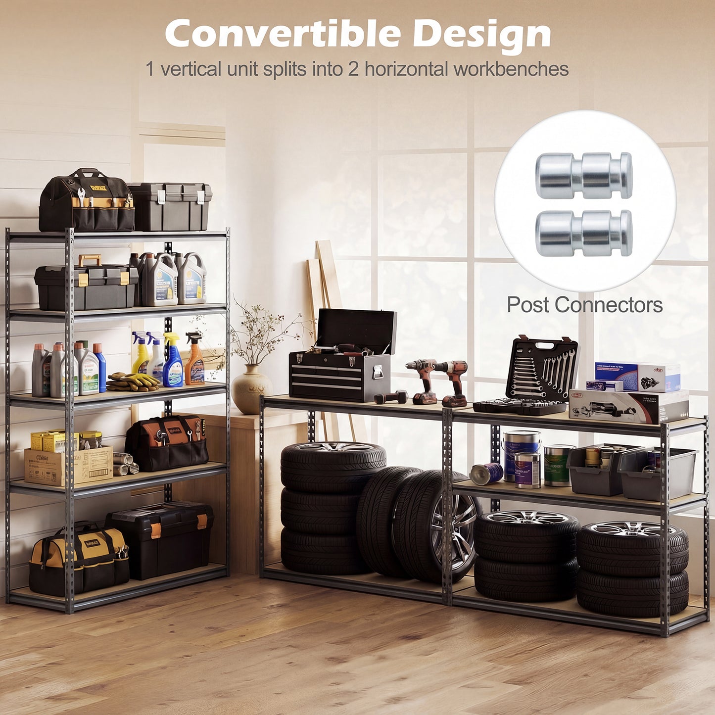 5-Tier Garage Shelving, 2200 LBS Metal Storage Rack Garages at Gallery Canada