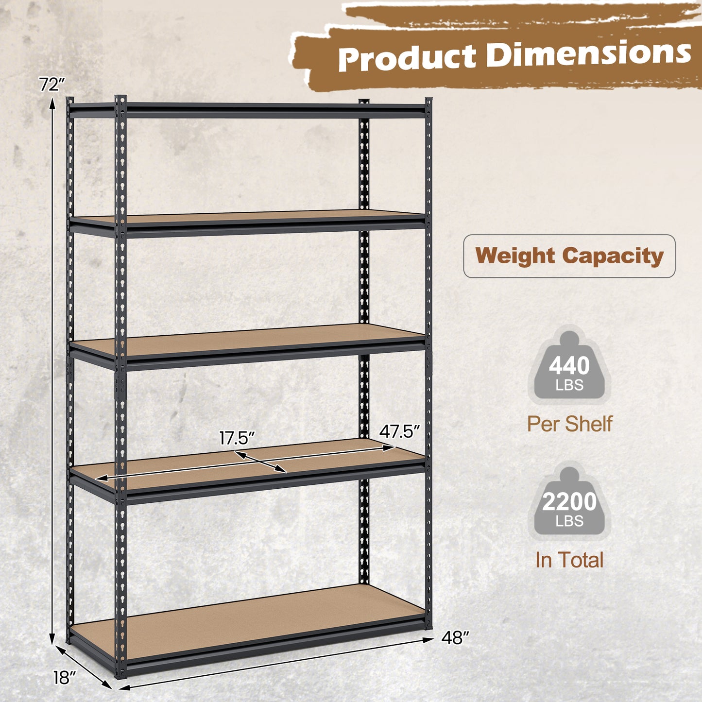 5-Tier Garage Shelving Unit, Set Of 4, Black Garages at Gallery Canada