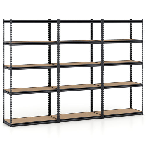 5-Tier Garage Shelving Unit, 2200 LBS Metal Storage Shelves, Adjustable Utility Rack