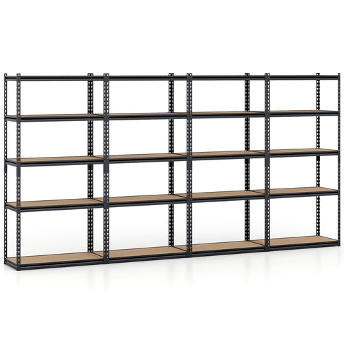 5-Tier Garage Shelving, 2200 LBS Metal Storage Rack, Set of 4