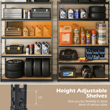 5-Tier Garage Shelving Unit, Set Of 2, Black Garages at Gallery Canada