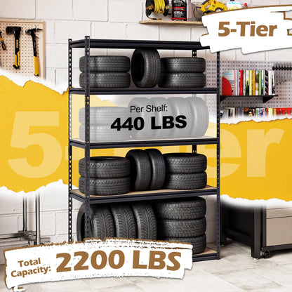 5-Tier Garage Shelving Unit, Set Of 4, Black Garages at Gallery Canada