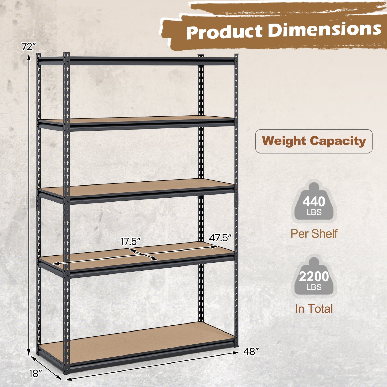 5-Tier Garage Shelving Unit, Set Of 4, Black Garages at Gallery Canada