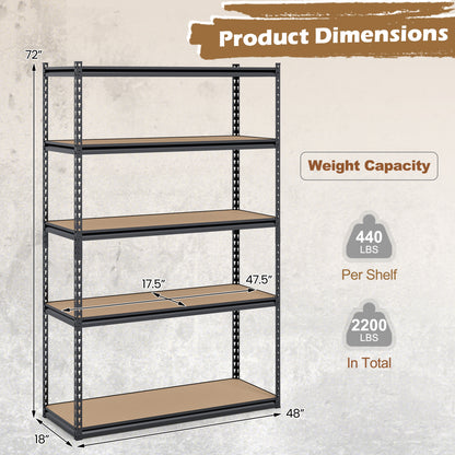 5-Tier Garage Shelving Unit, Set Of 4, Black Garages at Gallery Canada