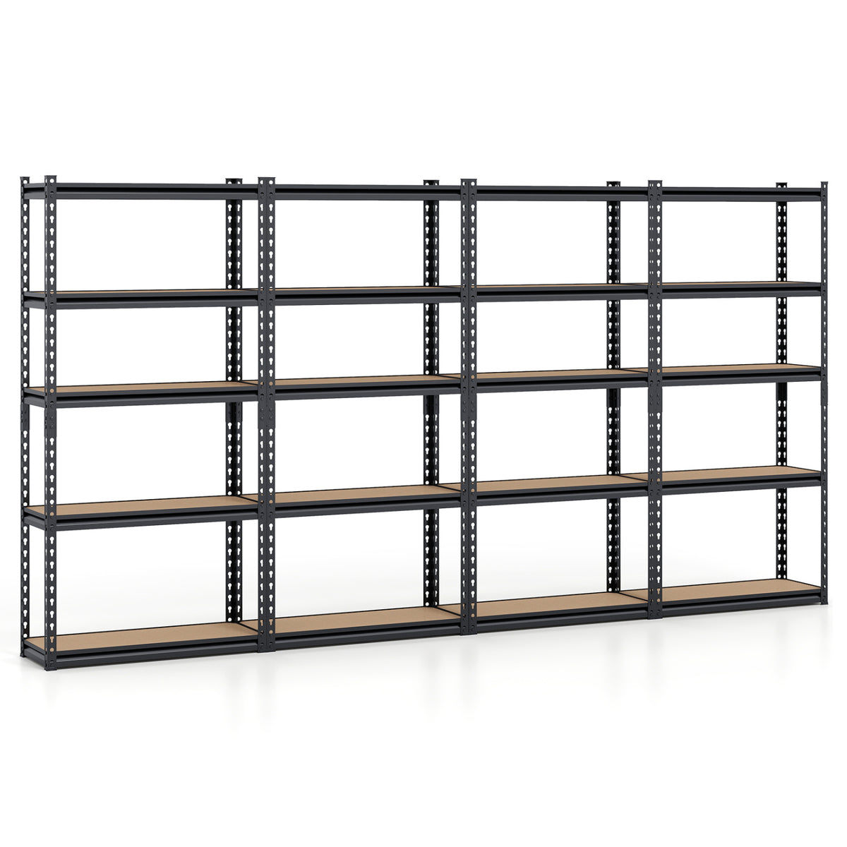 5-Tier Garage Shelving Unit, 2200 Lbs Heavy Duty, Set Of 4, Black Garages Black at Gallery Canada