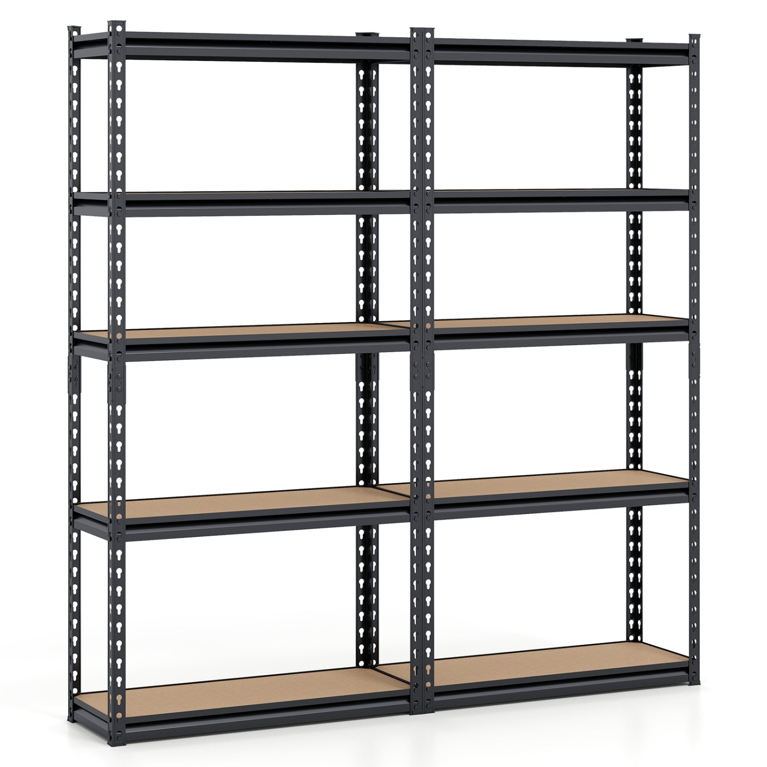 5-Tier Garage Shelving Unit, 2200 LBS Heavy Duty Metal Storage Shelves, Black Garages at Gallery Canada