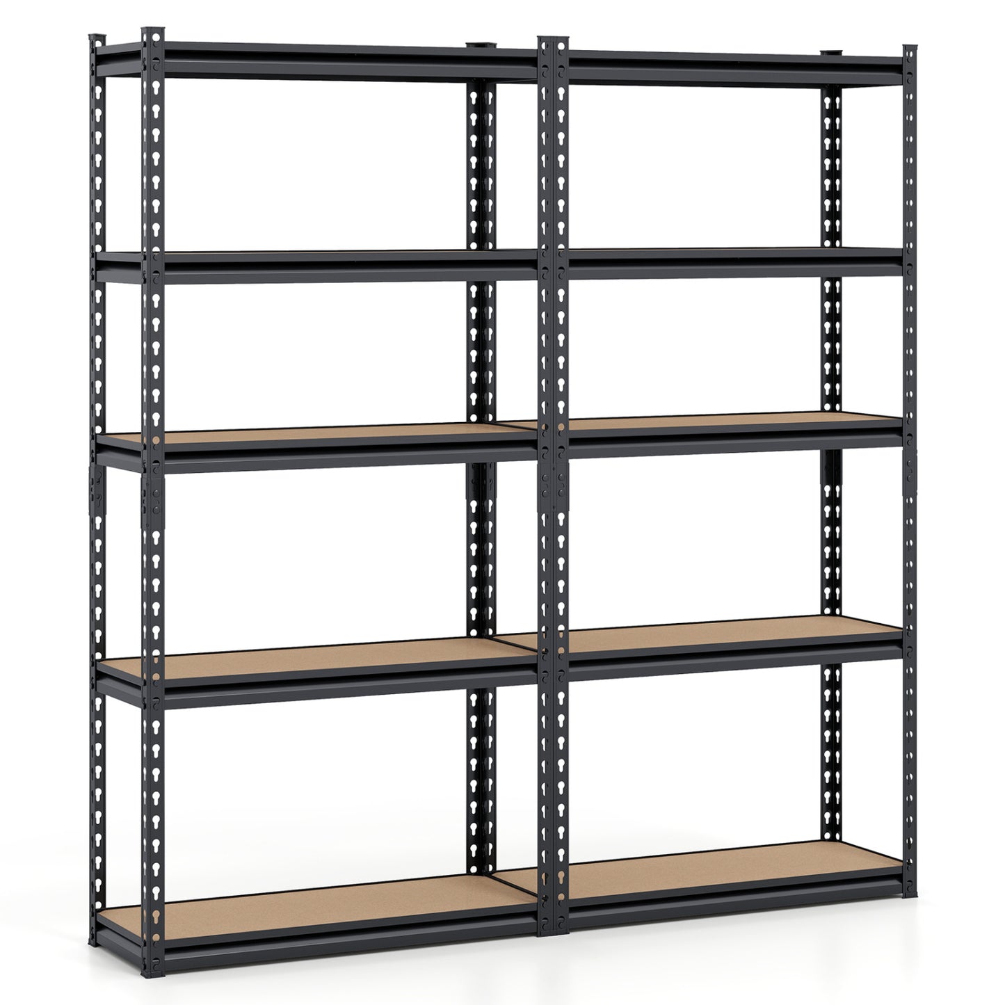 5-Tier Garage Shelving Unit, 2200 LBS Heavy Duty Metal Storage Shelves, Black Garages at Gallery Canada