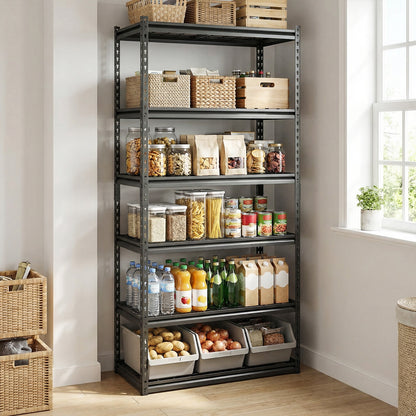 5-Tier Metal Shelving Unit, Adjustable Wire Rack Set of 3, Black Sheds & Outdoor Storage at Gallery Canada
