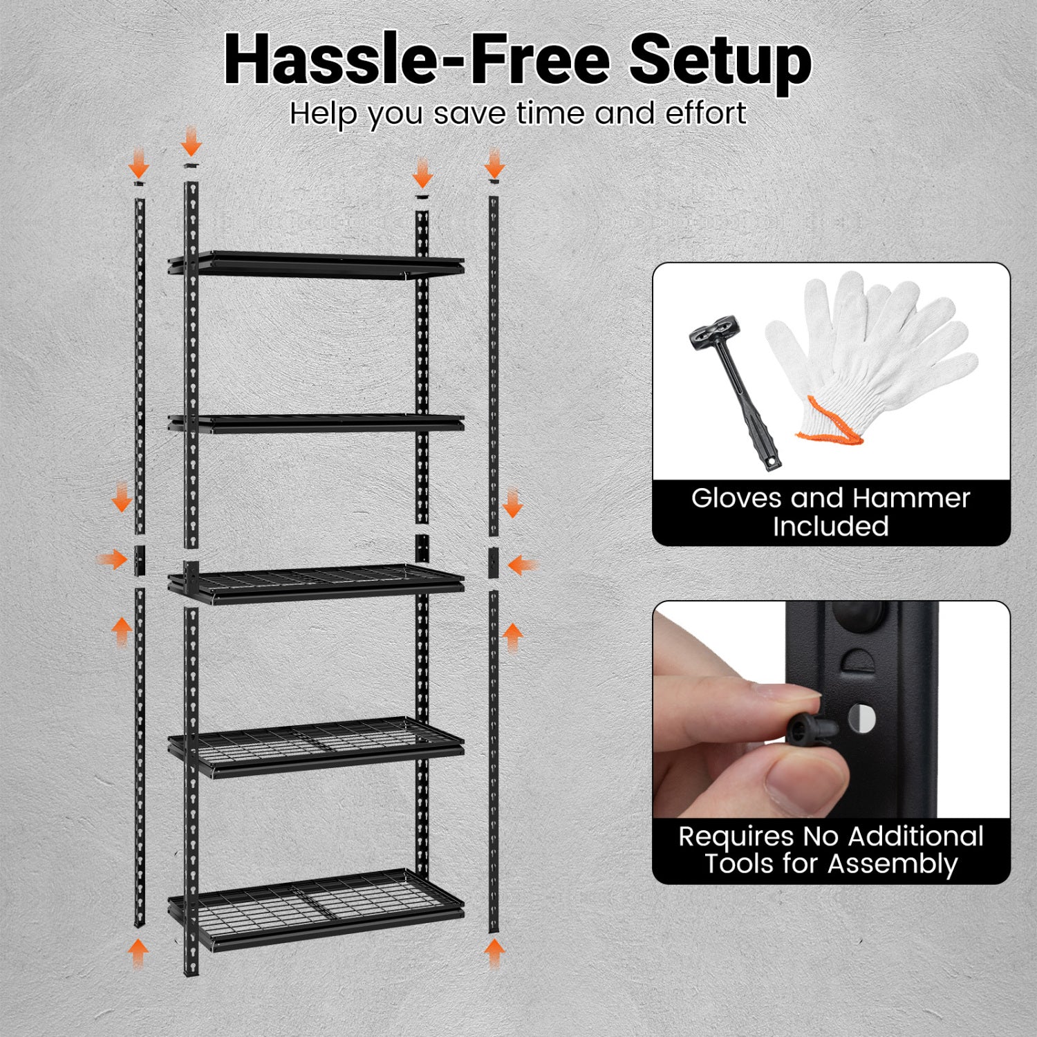 5-Tier Metal Shelving Unit, Adjustable Wire Rack, Set of 2, Black Sheds & Outdoor Storage at Gallery Canada