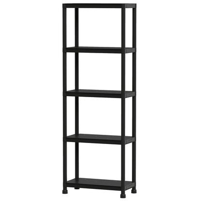 5-Tier Heavy-Duty Plastic Storage Shelves, Black Garages at Gallery Canada