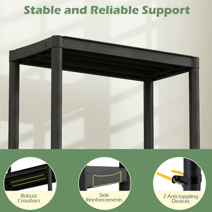5-Tier Heavy-Duty Plastic Storage Shelves, Black Garages at Gallery Canada