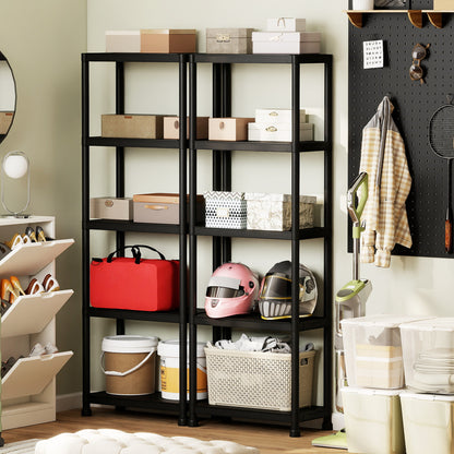5-Tier Heavy-Duty Plastic Storage Shelves, Black Garages at Gallery Canada