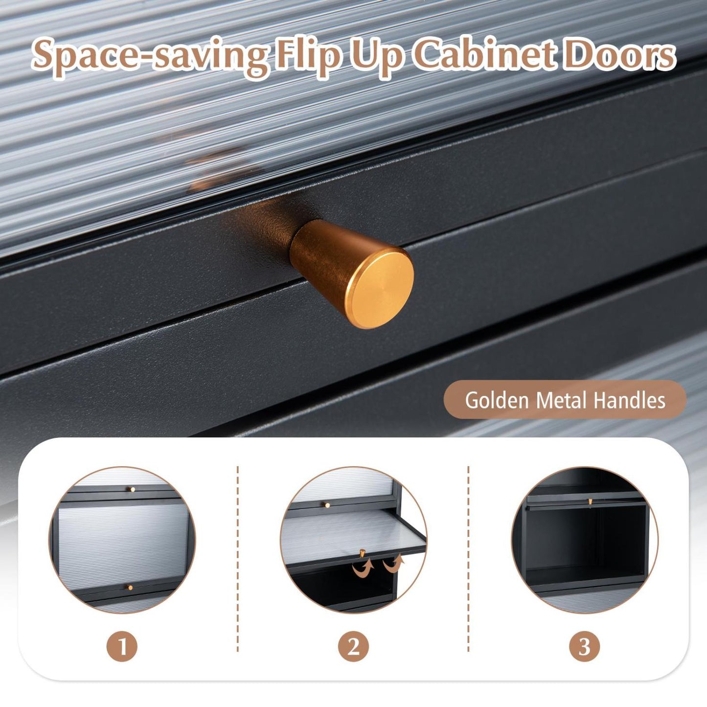 5-Tier Kitchen Baker's Rack With Flip-Up PC Doors, Black Baker's Racks at Gallery Canada