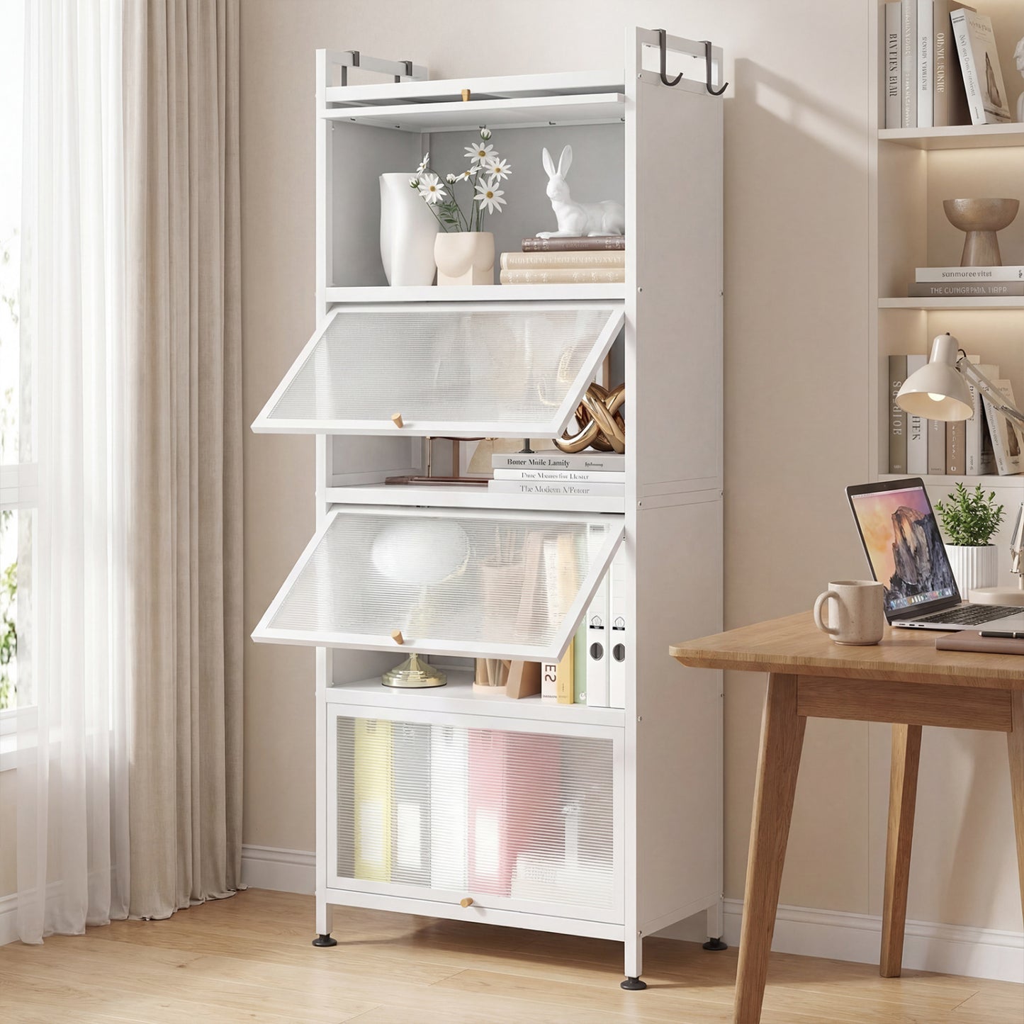 5-Tier Kitchen Baker's Rack, Flip-up PC Doors, White Baker's Racks at Gallery Canada