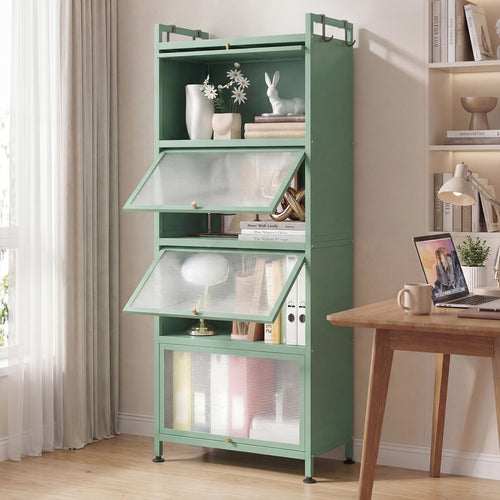 5-Tier Kitchen Baker's Rack, Flip-up PC Doors, Green