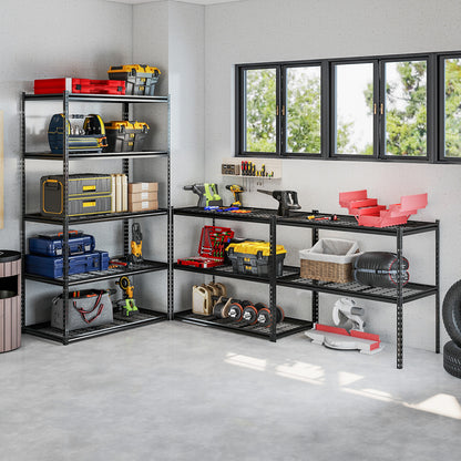 5-Tier Metal Shelving Unit, 2000Lbs Capacity, Black Garages at Gallery Canada