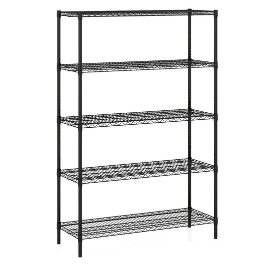 5-Tier Metal Storage Shelving Unit with V-Shaped Wire Rack-DK, Black Baker's Racks Black at Gallery Canada