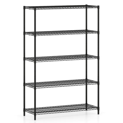 5-Tier Metal Storage Shelving Unit with V-Shaped Wire Rack-DK, Black Baker's Racks Black at Gallery Canada