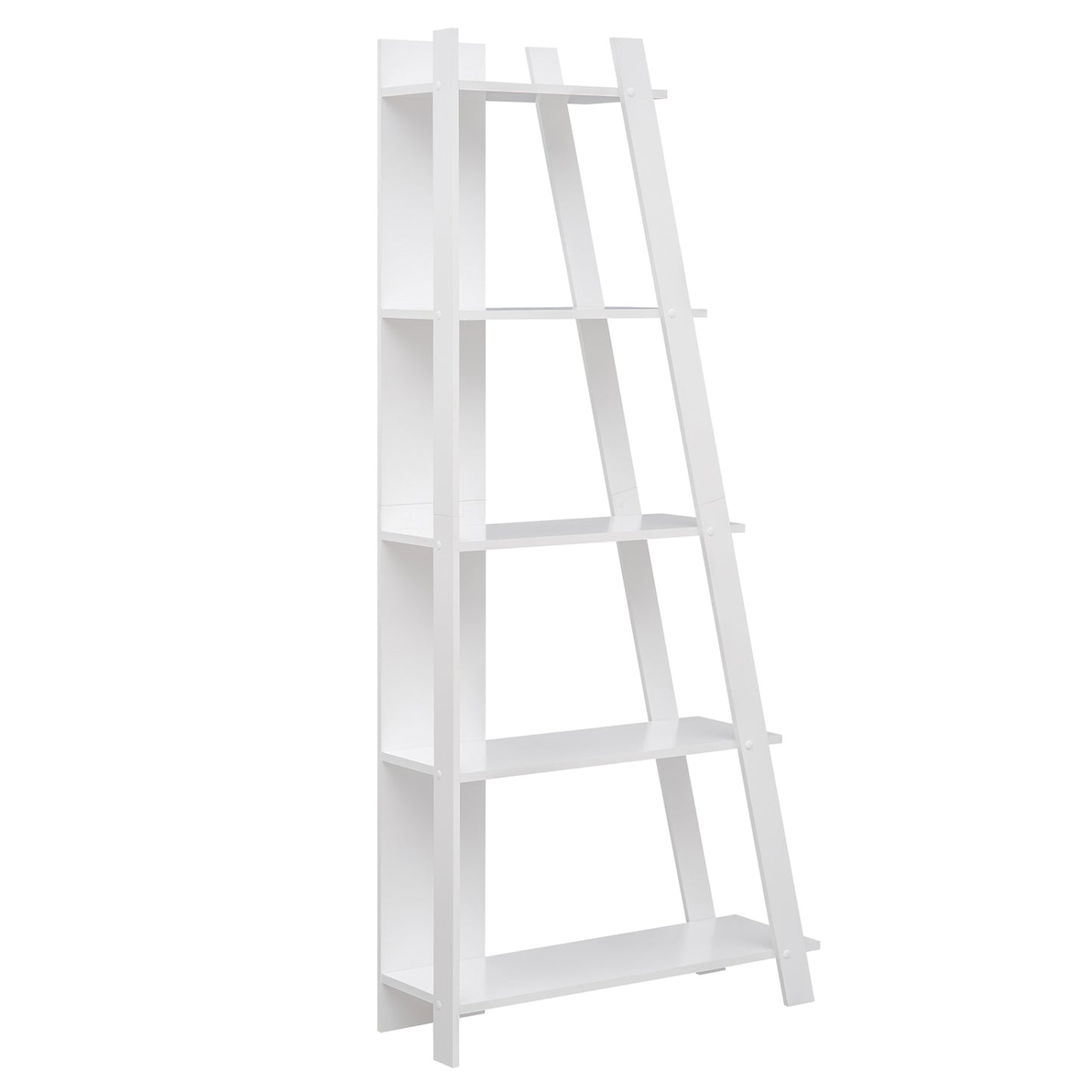 5-Tier Modern Bookshelf Narrow Vertical Display Shelf for Small Space, White Bookcases White at Gallery Canada