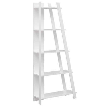 5-Tier Modern Bookshelf Narrow Vertical Display Shelf for Small Space, White Bookcases at Gallery Canada