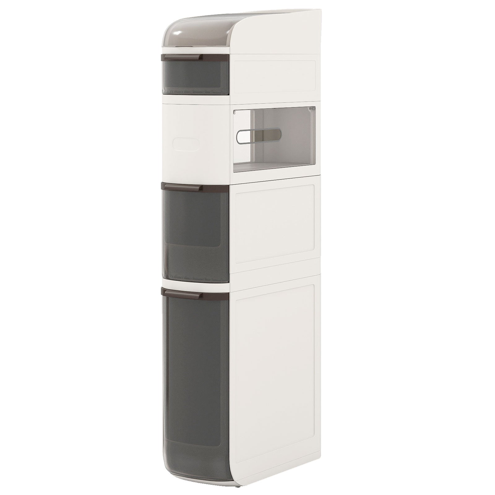 5-Tier Narrow Bathroom Storage Cabinet With Drawers And Tissue Box Floor Cabinets at Gallery Canada