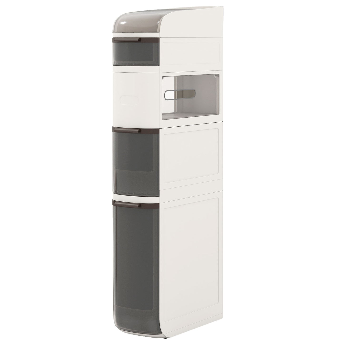 5-Tier Narrow Bathroom Storage Cabinet With Drawers And Tissue Box Floor Cabinets at Gallery Canada