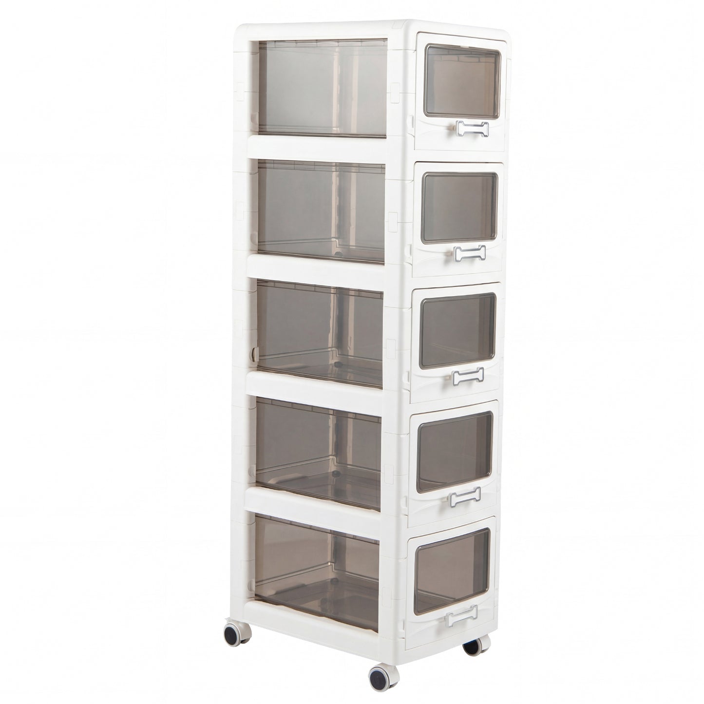 5-Tier Plastic Drawer Storage Organizer, Rolling Cart, Lockable Wheels File Cabinets Options at Gallery Canada