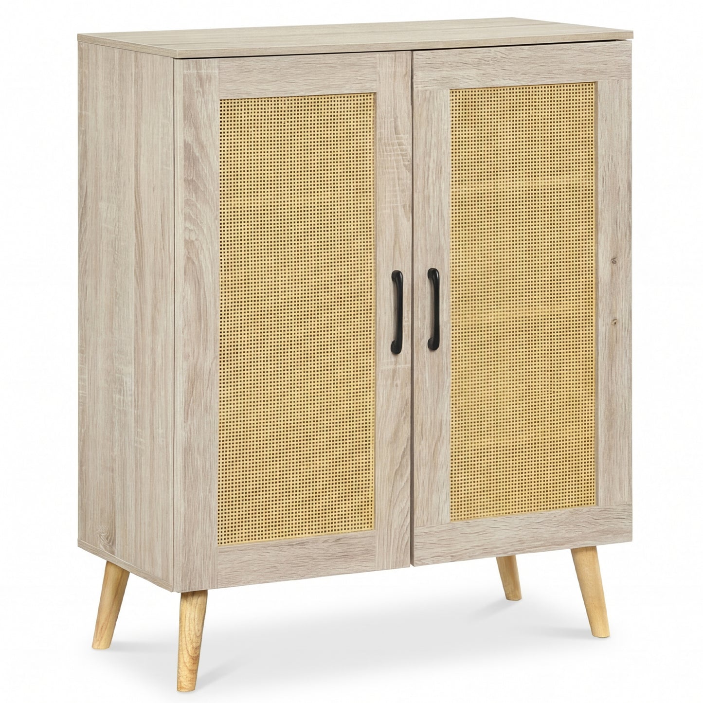 5-Tier Rattan Shoe Cabinewith 3 Removable Shelves, Natural Shoe Racks & Storage Benches at Gallery Canada