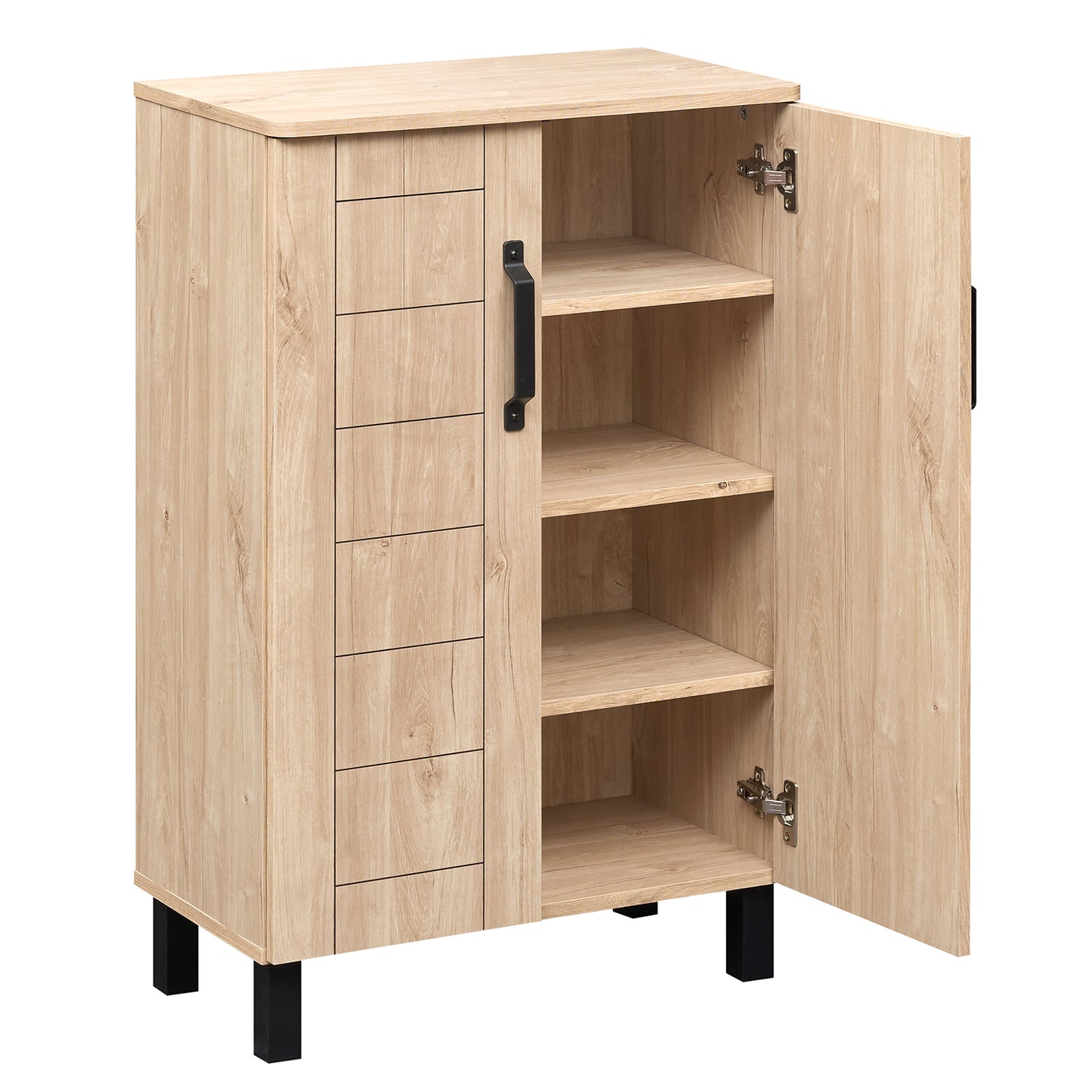 5-Tier Shoe Storage Cabinet, Wooden Shoe Rack Organizer, Natural Shoe Racks & Storage Benches Natural at Gallery Canada